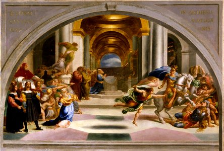 Heliodoro expulsado del templo, de Domingo Álvarez Enciso (Real Academia de Bellas Artes de San Fernando)