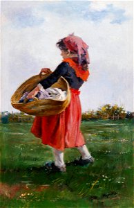 Heliodoro Guillén Pedimonte - Nina Napolitana (Neapolitan little girl) 1890