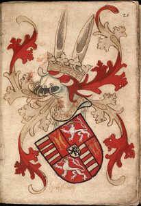 Heinsberch - Loon-Heinsberg - Wapenboek Nassau-Vianden - KB 1900 A 016, folium 21r