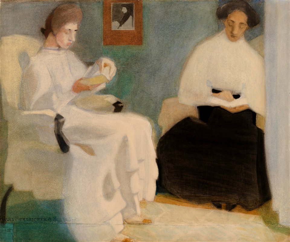 Helene Schjerfbeck - Girls Reading