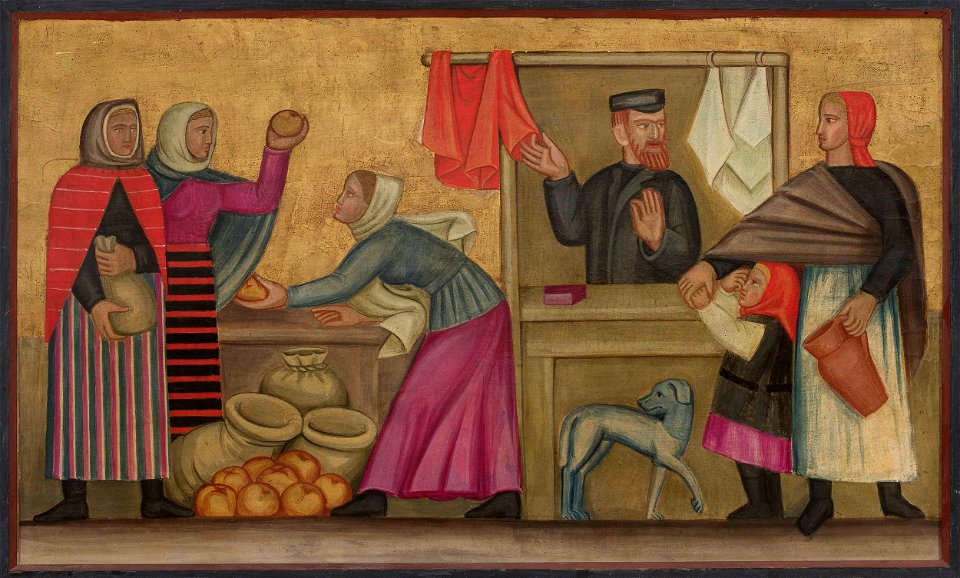 Helena Schrammówna - At a market - MPW 3028 - National Museum in Warsaw