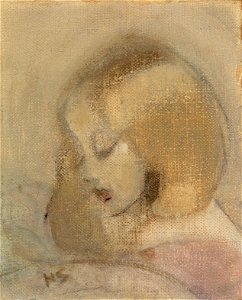 Helene Schjerfbeck - Annuli Reading - A-2005-132 - Finnish National Gallery