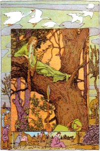 Heinrich Vogeler - Illustration Die sechs Schwäne