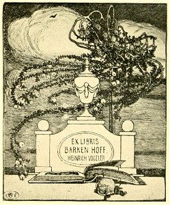 Heinrich Vogeler Ex libris Barkenhoff 1901