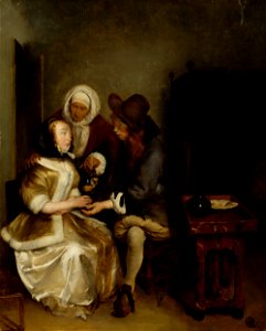 Helene Schjerfbeck - Glass of Lemonade, copy of Gerh. Terborch's painting - A I 506 - Finnish National Gallery