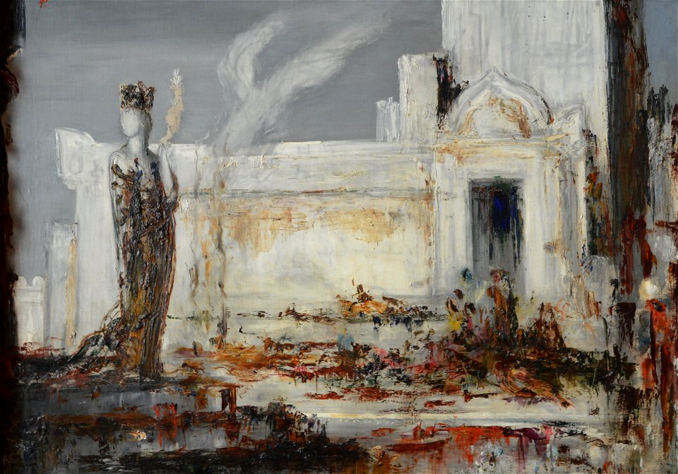 Helene a la porte scee - gustave moreau - 2