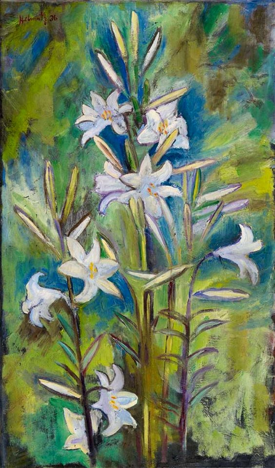 Helmuth Macke Weiße Lilien 1936