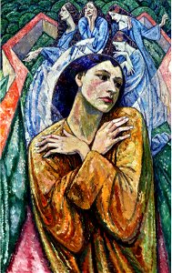 Heinrich Vogeler ~ Die Leiden der Frau im Kriege - Trauernde Frauen - 1918
