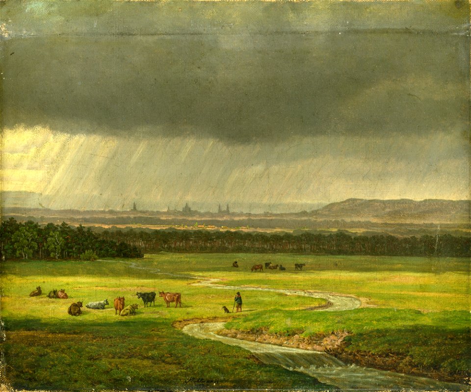 Heinrich Stuhlmann - Landschaft mit Blick auf Dresden