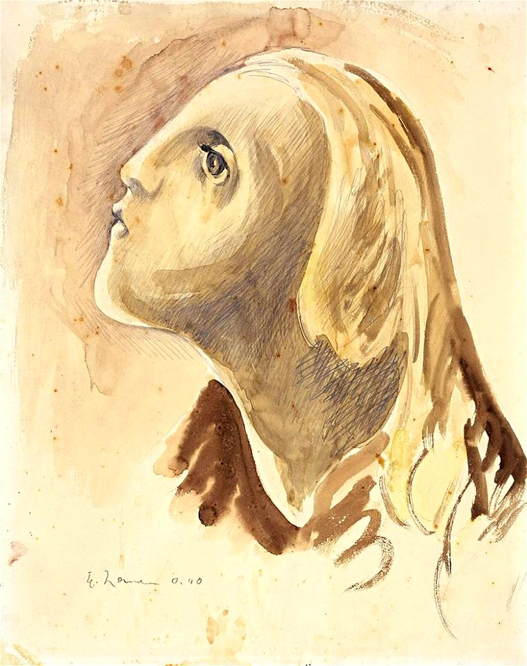 Heinrich Nauen Kopfstudie zur Maria 1940