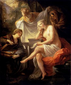 Heinrich Friedrich Füger - Bathsheba at the Bath - WGA08339. Free illustration for personal and commercial use.