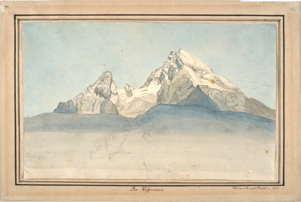 August Heinrich - Der Watzmann von Nordosten (1820-22)