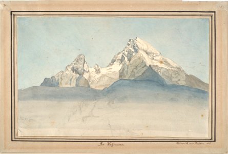 August Heinrich - Der Watzmann von Nordosten (1820-22)