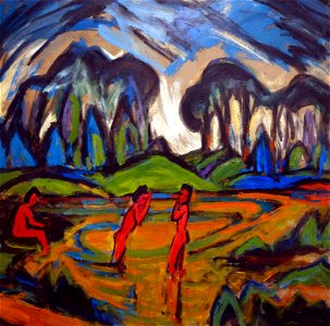 Helmuth Macke, Drei Badende im Park von Dilborn (35925673551)