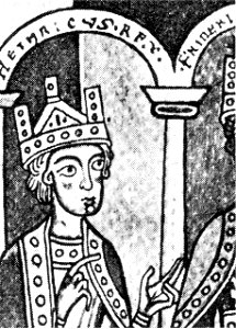 Heinrich VI 1165-1197 Kaiser RKK Miniatur um 1180