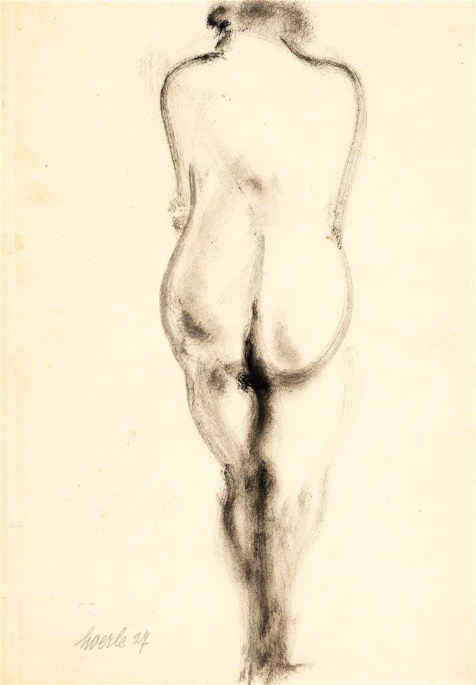 Heinrich Hoerle Akt Rückenansicht 1927
