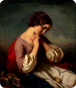 Heinrich Schlesinger - Mädchen mit totem Vogel - 7977 - Kunsthistorisches Museum