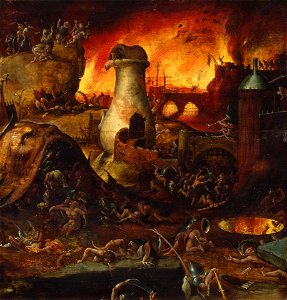 Hell (Follower of Bosch, Hermitage). Free illustration for personal and commercial use.