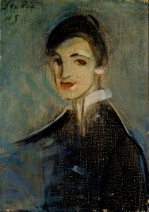 Helene Schjerfbeck - Laulajatar, musta (1917)
