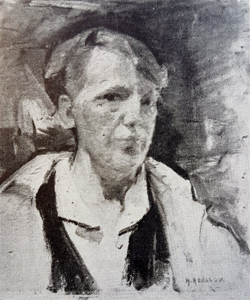 Helene Herslow självporträtt