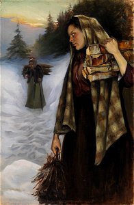 Helmi Biese - Wood Gatherers - A-2002-655 - Finnish National Gallery
