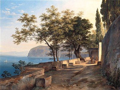 Heinrich Reinhold - Terrace of the Capucin Priory in Sorrento - WGA19056