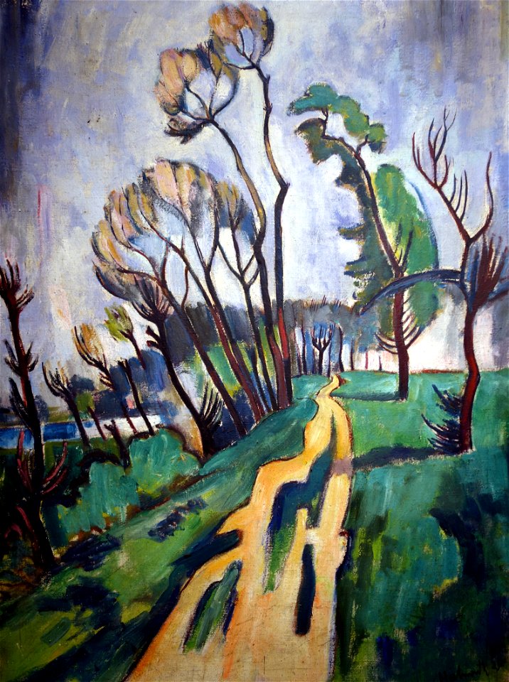 Helmuth Macke, Niederrheinische Landschaft bei Lank am Rhein (35888015092)