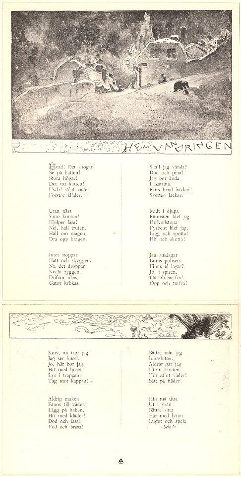 Hemvandringen Sehlstedt Ill av Carl Larsson