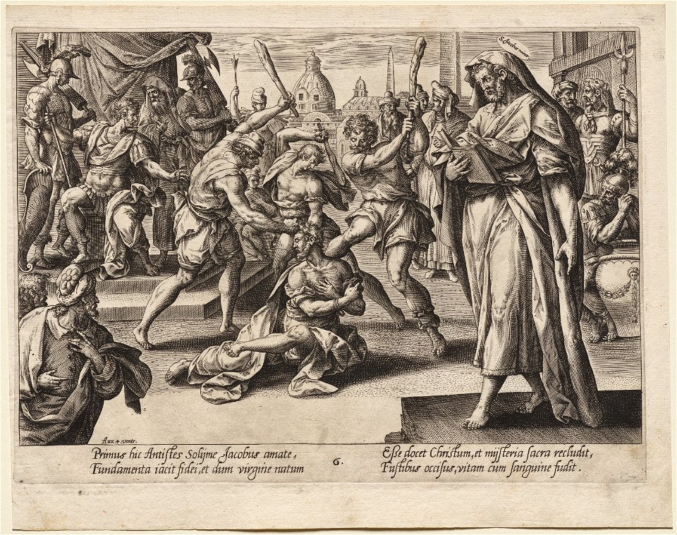 Hendrick Goltzius (Dutch, 1558-1617), Maarten de Vos (Flemish, 1532-1603), Aux Quatre Vents - St. James the Less - 2019.180.7 - Cleveland Museum of Art
