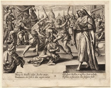 Hendrick Goltzius (Dutch, 1558-1617), Maarten de Vos (Flemish, 1532-1603), Aux Quatre Vents - St. James the Less - 2019.180.7 - Cleveland Museum of Art