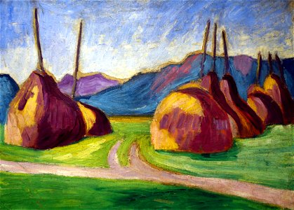 Helmuth Macke, Heuhocken in Sindelsdorf (36058962745)