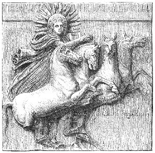 Helios-Metope, Troja, Athena-Tempel. Free illustration for personal and commercial use.