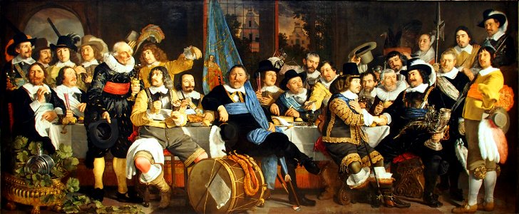 Bartholomeus van der Helst Schuttersmaaltijd ter viering van de Vrede van Munster 
