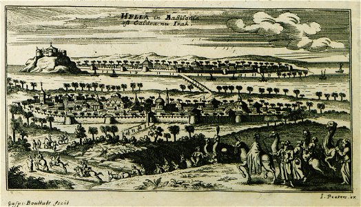 Hella in Babylonie ost Chaldea nu Irak - Peeters Jacob - 1690
