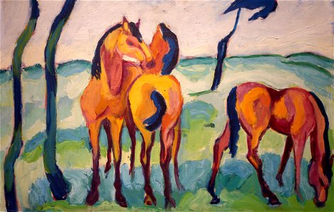 Helmuth Macke, Drei Pferde (36058959665)