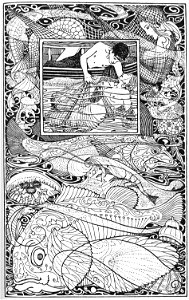 Heinrich Vogeler Der Fischer und das Meermadchen c1904
