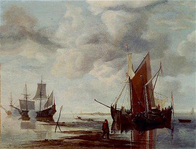 Hendrick Dubbels - Ships beached in a Calm GG 474