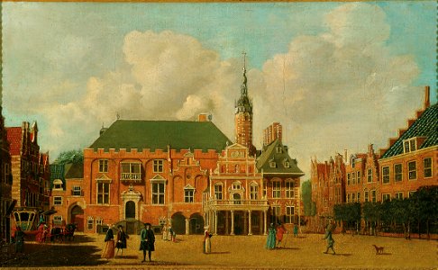Hendrick Meijer - Haarlem Town Hall 1764 FHM01-OS-I-256. Free illustration for personal and commercial use.