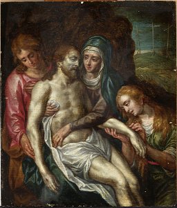 Hendrick de Clerck - Pieta - M.Ob.2168 - National Museum in Warsaw. Free illustration for personal and commercial use.