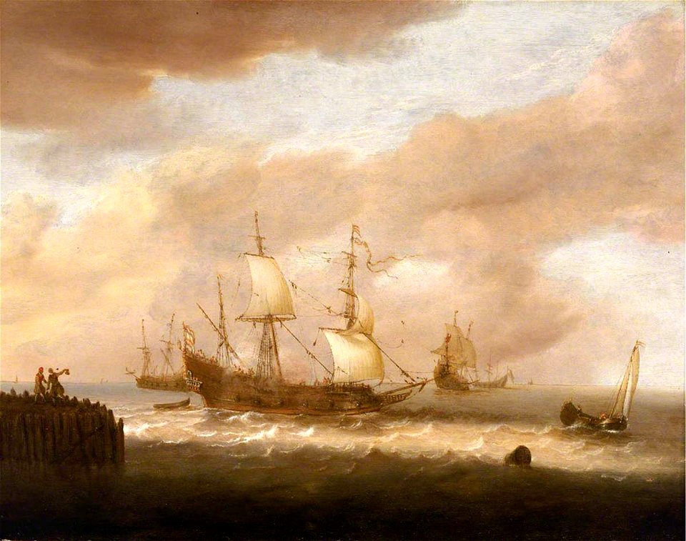 Hendrick Staets (active c.1630-1660) - The Departure of an East Indiaman - BHC0784 - Royal Museums Greenwich