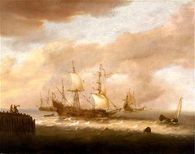 Hendrick Staets (active c.1630-1660) - The Departure of an East Indiaman - BHC0784 - Royal Museums Greenwich