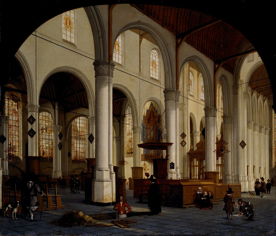 Hendrick van Vliet - The interior of St Janskerk at Gouda - Google Art Project