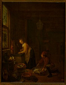 Hendrick Martensz. Sorgh - In the kitchen - M.Ob.498 MNW - National Museum in Warsaw