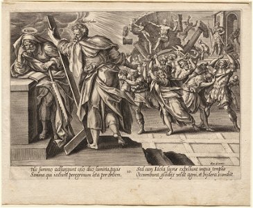 Hendrick Goltzius (Dutch, 1558-1617), Maarten de Vos (Flemish, 1532-1603), Aux Quatre Vents - Sts. Judas Thadeus and Simon the Zealot - 2019.180.10 - Cleveland Museum of Art