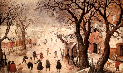 Hendrick Avercamp - Winter Landscape - WGA1082. Free illustration for personal and commercial use.