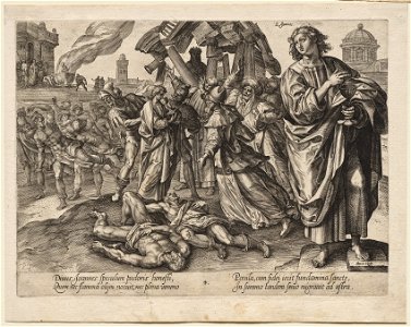 Hendrick Goltzius (Dutch, 1558-1617), Maarten de Vos (Flemish, 1532-1603), Aux Quatre Vents - St. John - 2019.180.5 - Cleveland Museum of Art
