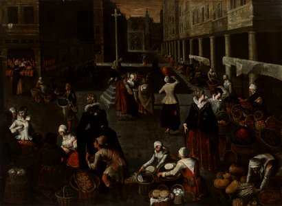 Hendrick Van Steenwijk the Elder - Market Scene - 1990.57.1 - Yale University Art Gallery