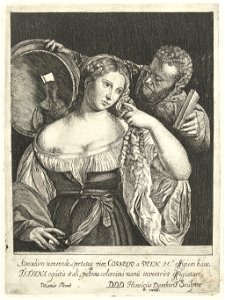 Hendrick Danckerts after Titian - Woman with a Mirror RP-P-OB-50.024