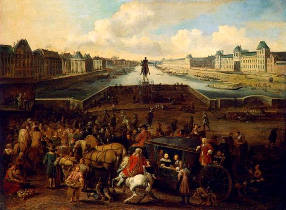 Hendrick Mommers - Gezicht op de Pont Neuf in Parjs - ЭРЖ-1830 - Hermitage Museum
