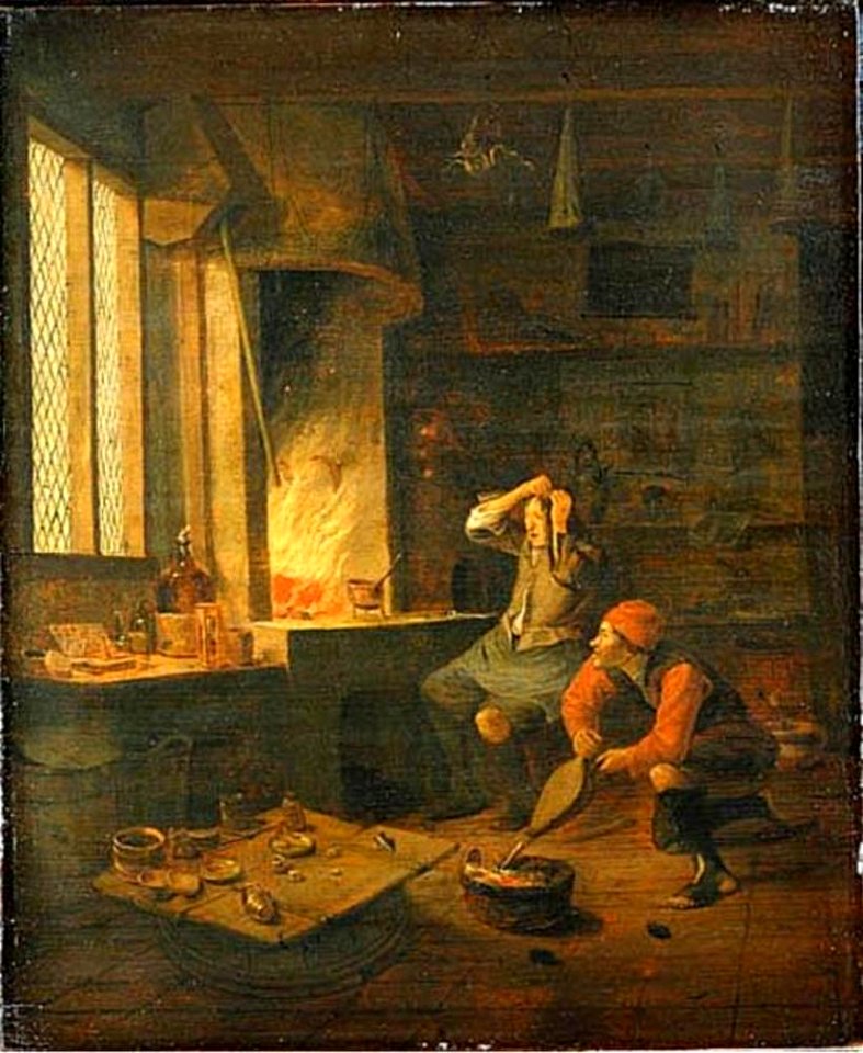 Hendrick Martensz. Sorgh - Alchemist in zijn laboratorium - NM 592 - Nationalmuseum